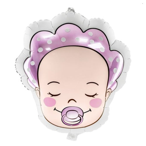 Baby Girl Face Folienballon Helium gefüllt