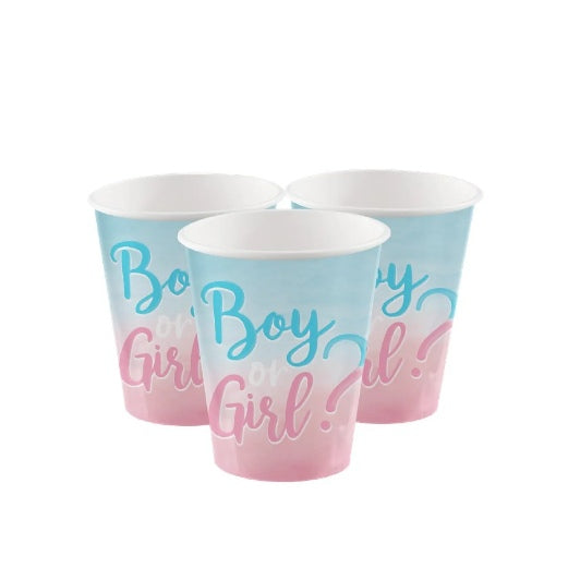 Boy or Girl Pappbecher 8 Stk.