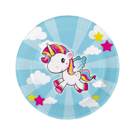 Einhorn Pony Pappteller 23 cm 8 Stk.