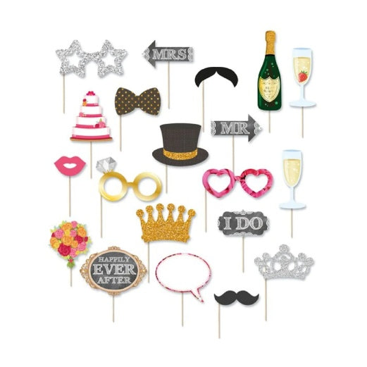 Foto Requisiten Set Hochzeit 20-teilig