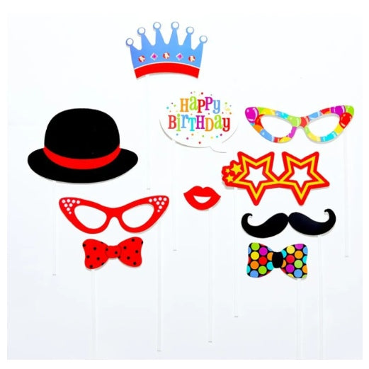 Foto Requisiten Set Confetti Birthday 10-teilig