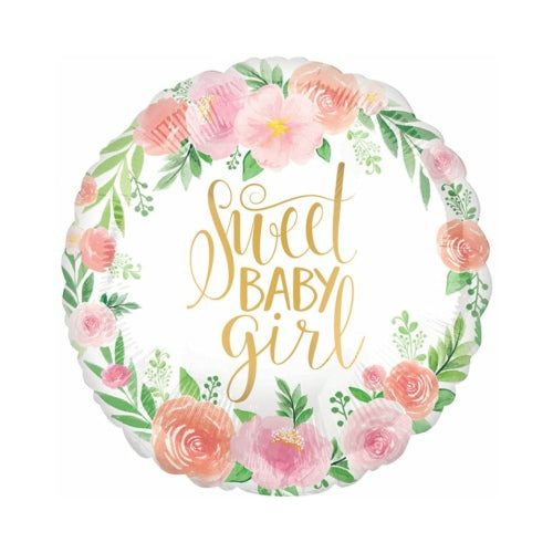 Sweet Baby Girl Folienballon Helium gefüllt